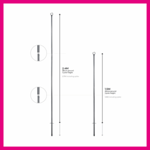 Black Festoon Crook Pole Hire