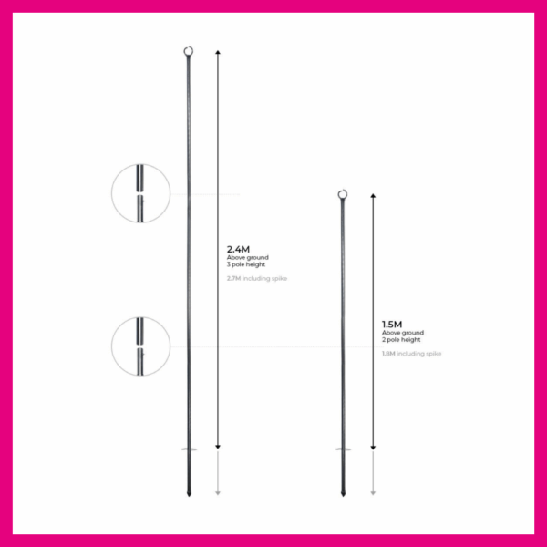 Black Festoon Crook Pole Hire